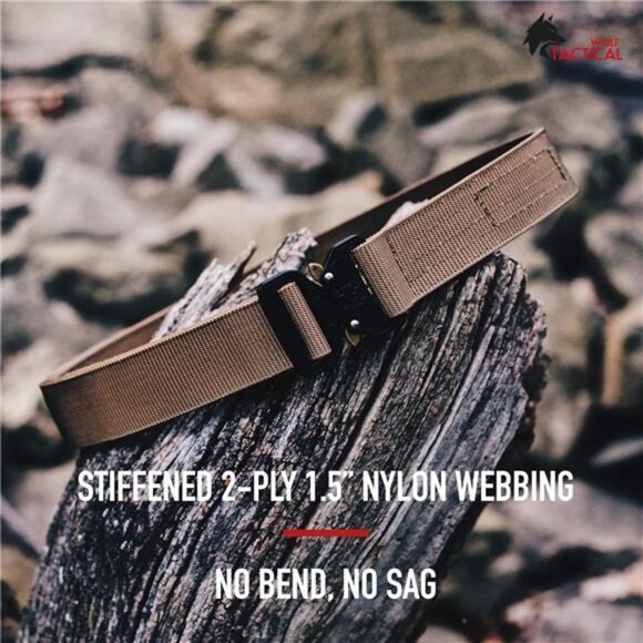 Heavy Duty Quick-Release EDC Belt - Stiffened 2-Ply 1.5” Nylon Gun Belt - Picture 3 of 7